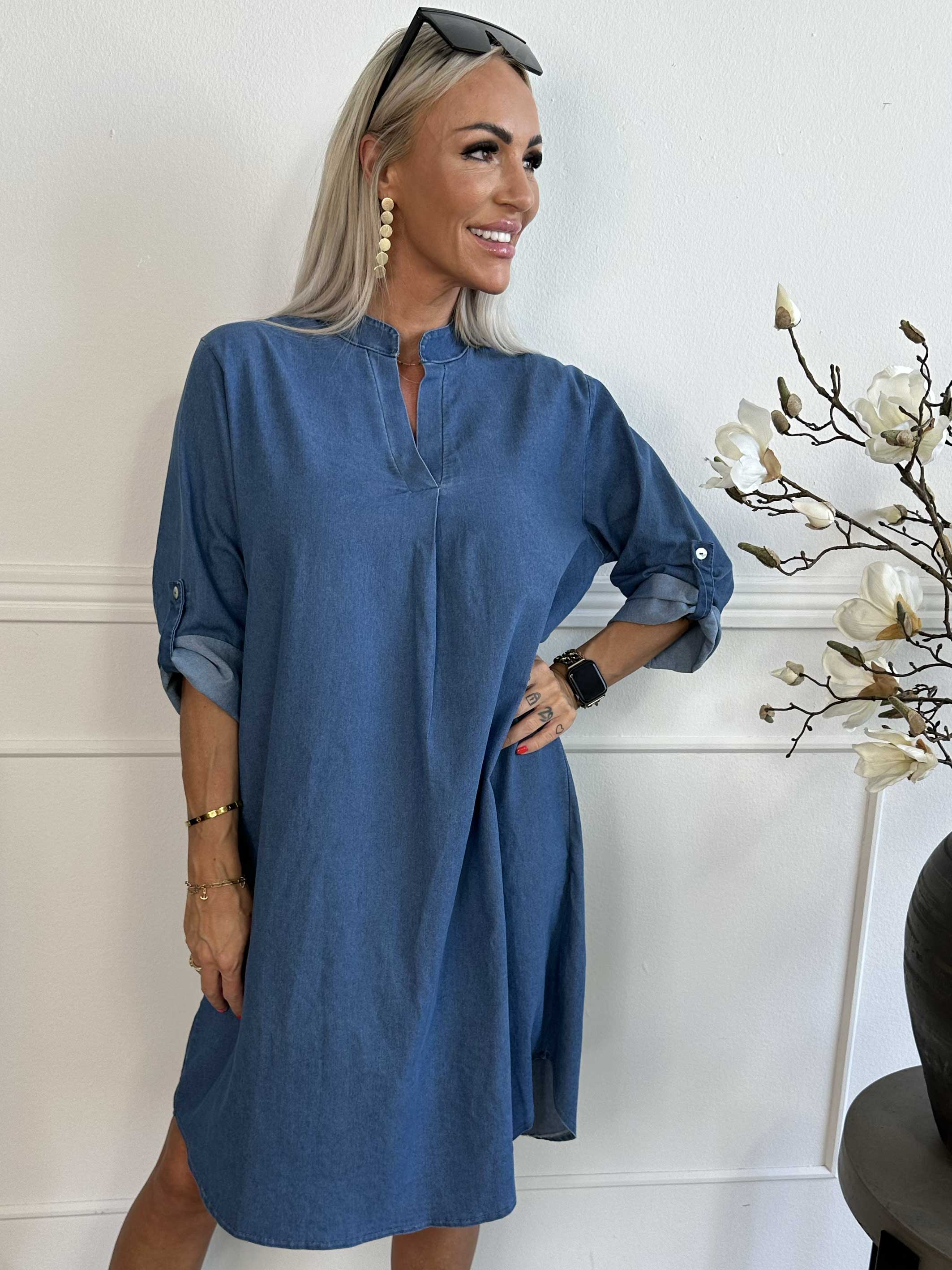 Vanesa Denim Dress - Let kjole i bomuldsstof